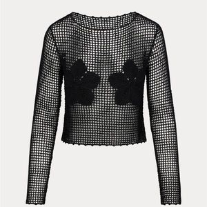 Realisation Par Crochet Flower Sweater.